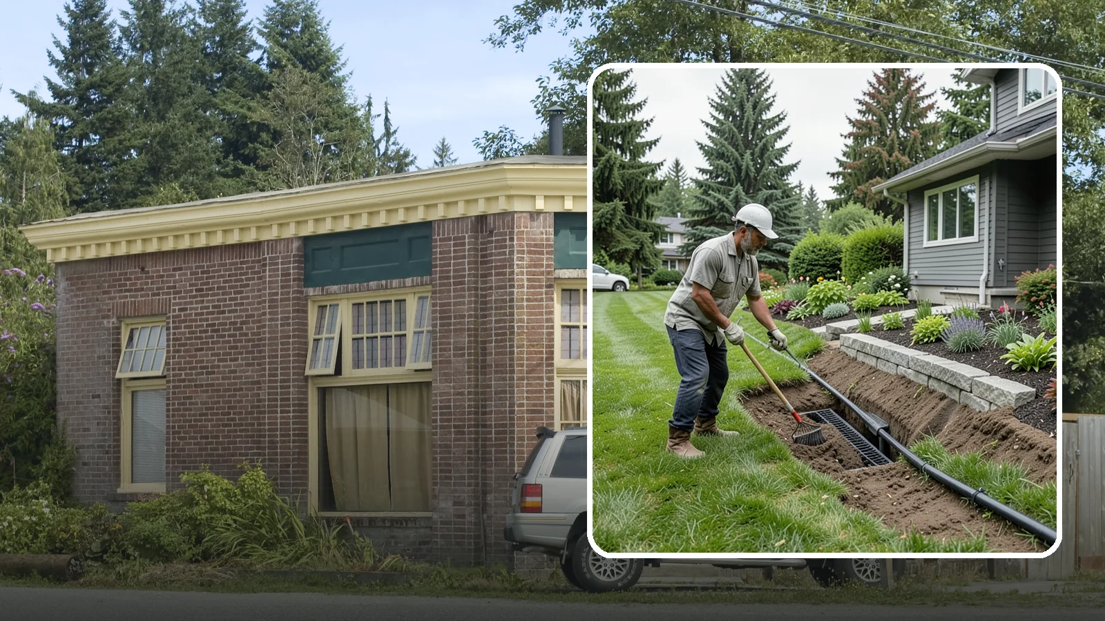 Footing Drain Installation in Hamilton, Skagit County, WA - We install perimeter footing drains around your foundation to collect subsurface water and keep it away from basement and...