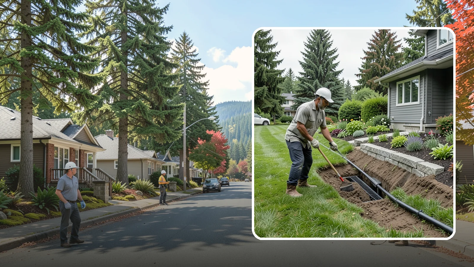 Footing Drain Installation in Hunts Point, King County, WA - We install perimeter footing drains around your foundation to collect subsurface water and keep it away from basement and...