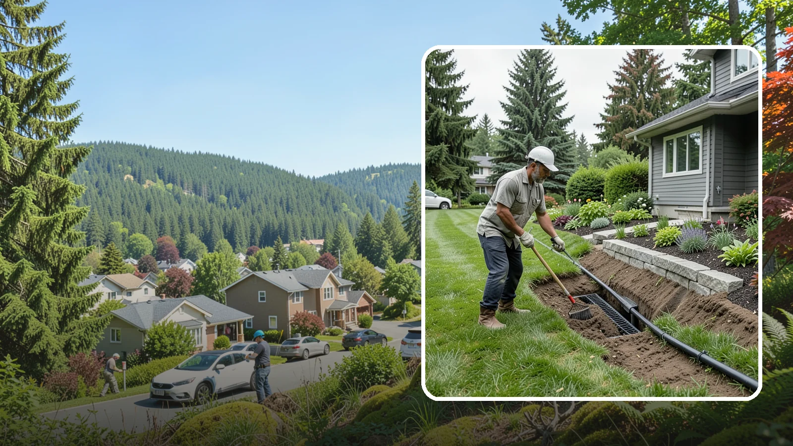 Footing Drain Installation in Index, Snohomish County, WA - We install perimeter footing drains around your foundation to collect subsurface water and keep it away from basement and...