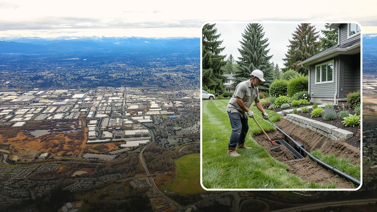 Footing Drain Installation in Kent, King County, WA - We install perimeter footing drains around your foundation to collect subsurface water and keep it away from basement and...