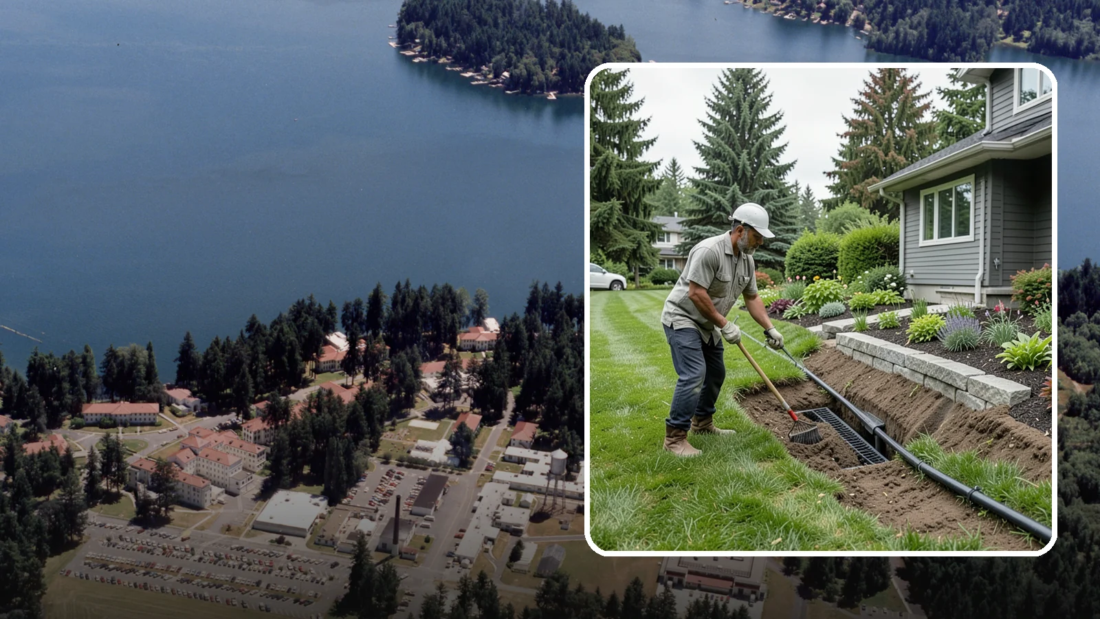 Footing Drain Installation in Lakewood, Pierce County, WA - We install perimeter footing drains around your foundation to collect subsurface water and keep it away from basement and...