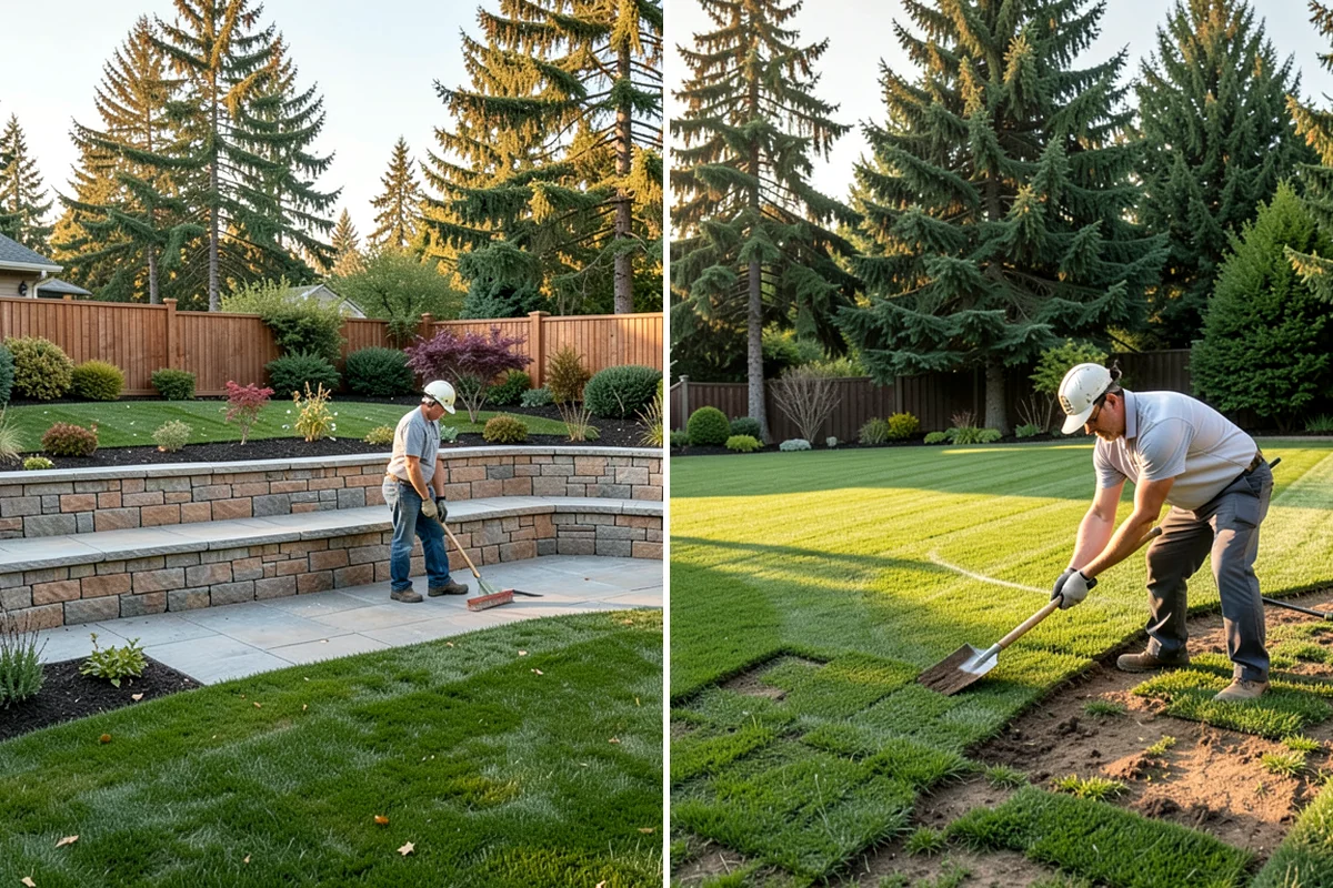 Footing Drain Installation in Lakewood, Pierce County, WA - Excavate along the foundation down to the footing level