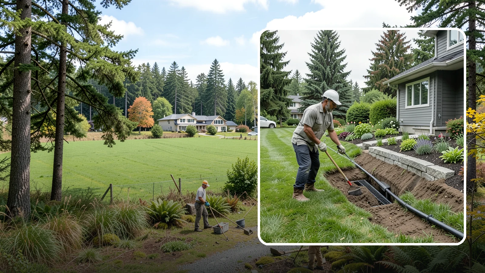 Footing Drain Installation in Lyman, Skagit County, WA - We install perimeter footing drains around your foundation to collect subsurface water and keep it away from basement and...