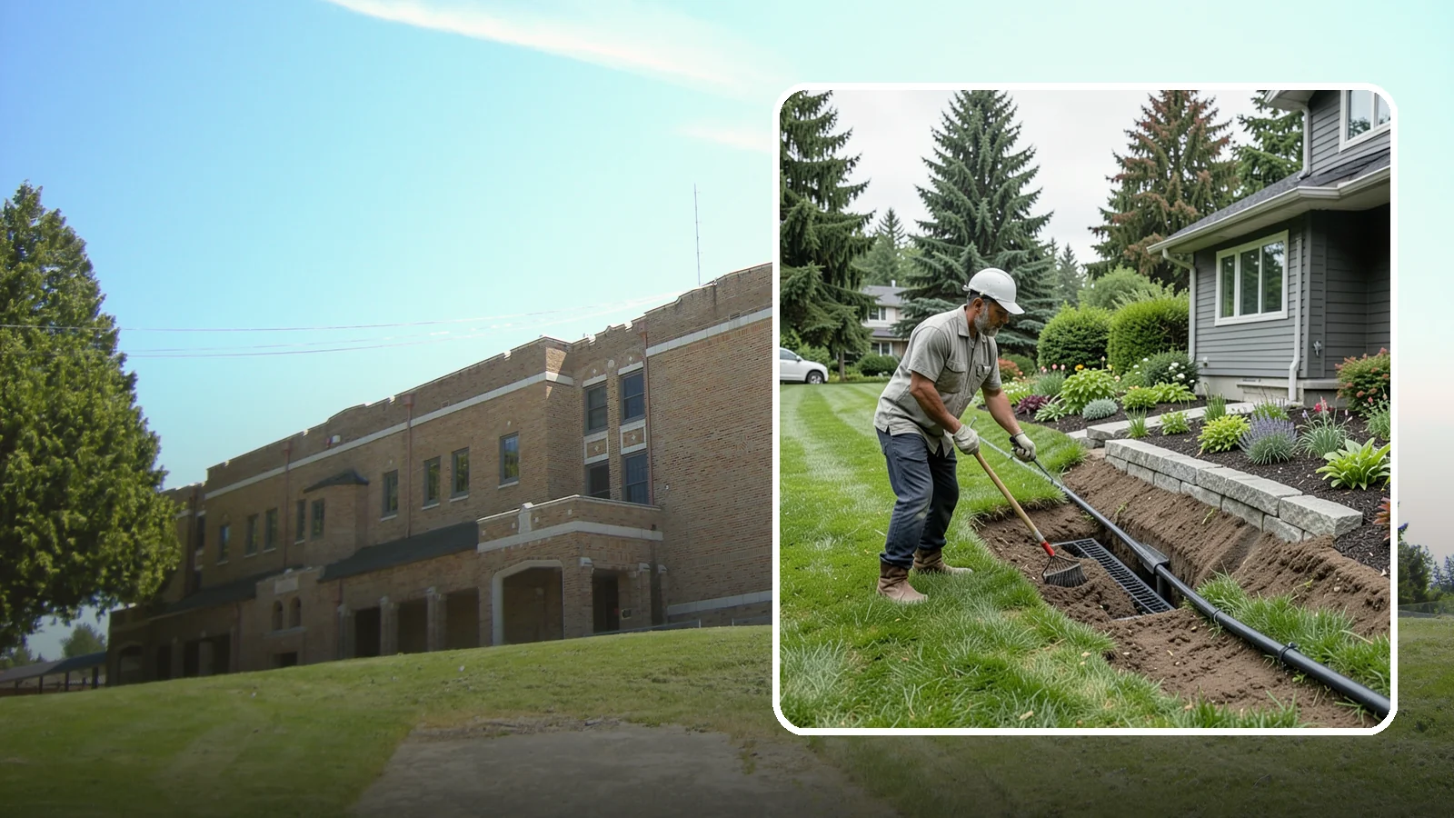 Footing Drain Installation in Maple Valley, King County, WA - We install perimeter footing drains around your foundation to collect subsurface water and keep it away from basement and...
