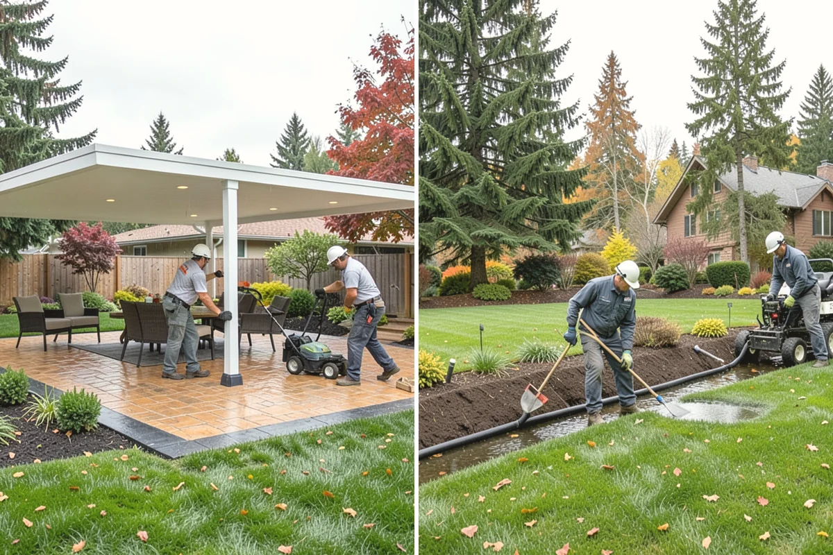 Footing Drain Installation in Mercer Island, King County, WA - Excavate along the foundation down to the footing level