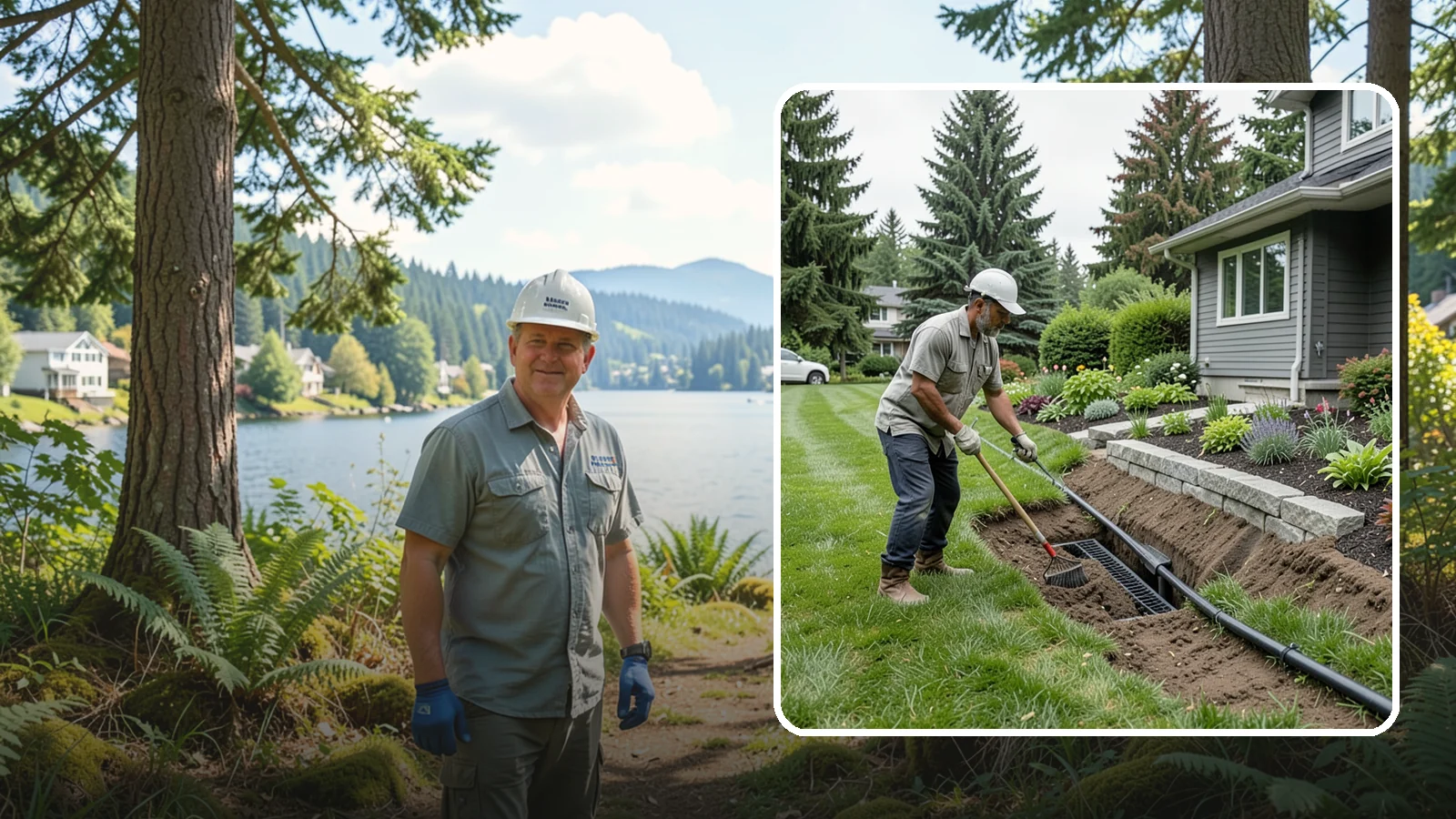 Footing Drain Installation in Milton, King County, WA - We install perimeter footing drains around your foundation to collect subsurface water and keep it away from basement and...
