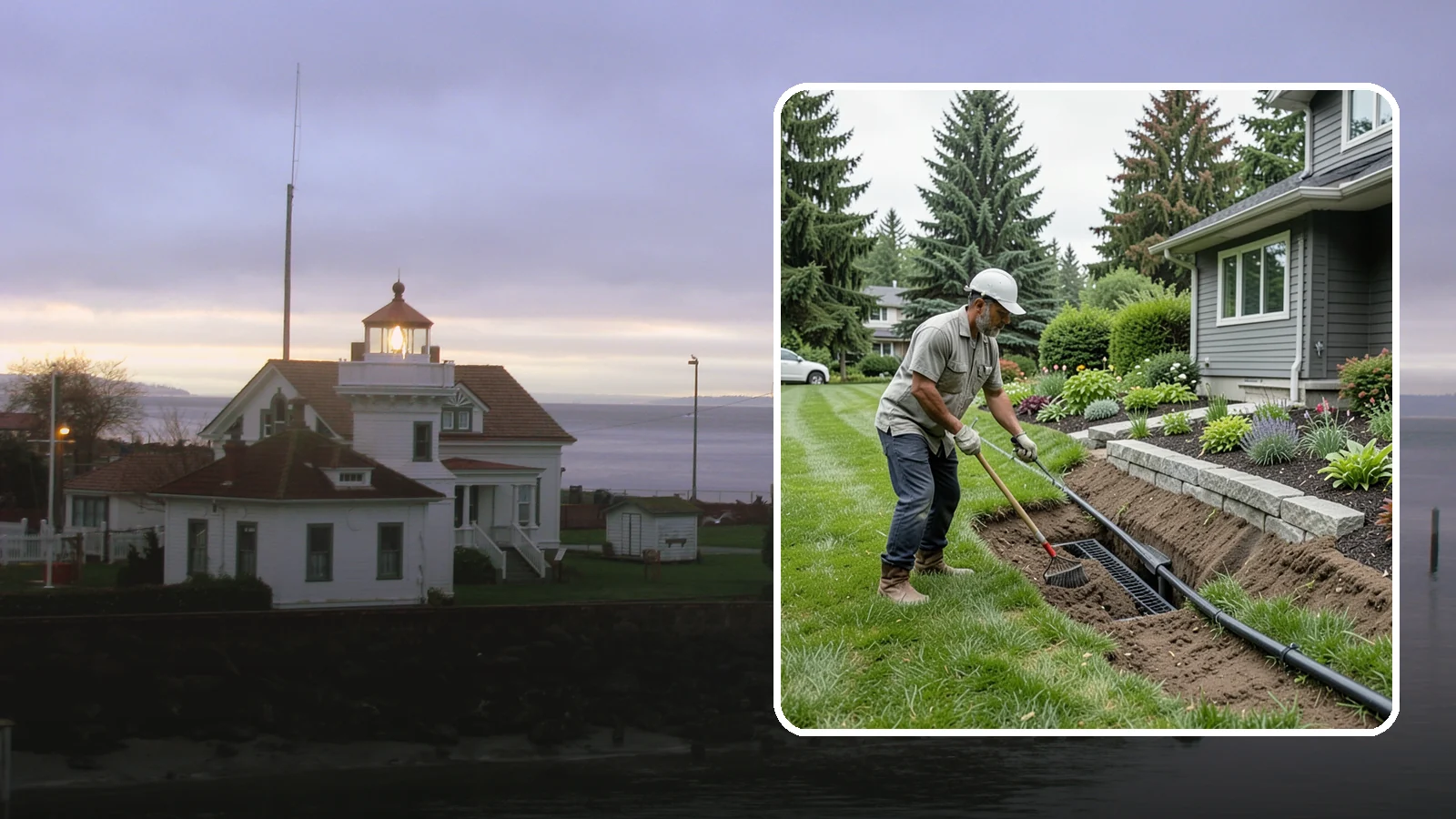 Footing Drain Installation in Mukilteo, Snohomish County, WA - We install perimeter footing drains around your foundation to collect subsurface water and keep it away from basement and...
