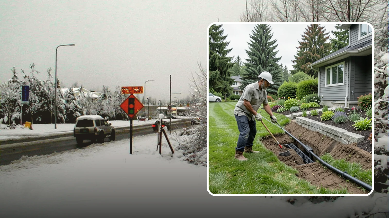 Footing Drain Installation in Newcastle, King County, WA - We install perimeter footing drains around your foundation to collect subsurface water and keep it away from basement and...