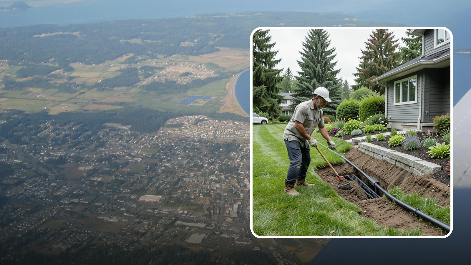 Footing Drain Installation in Oak Harbor, Island County, WA - We install perimeter footing drains around your foundation to collect subsurface water and keep it away from basement and...