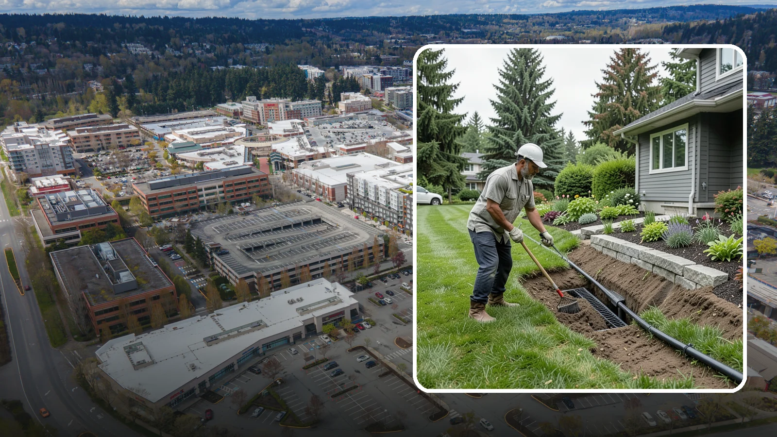 Footing Drain Installation in Redmond, King County, WA - We install perimeter footing drains around your foundation to collect subsurface water and keep it away from basement and...