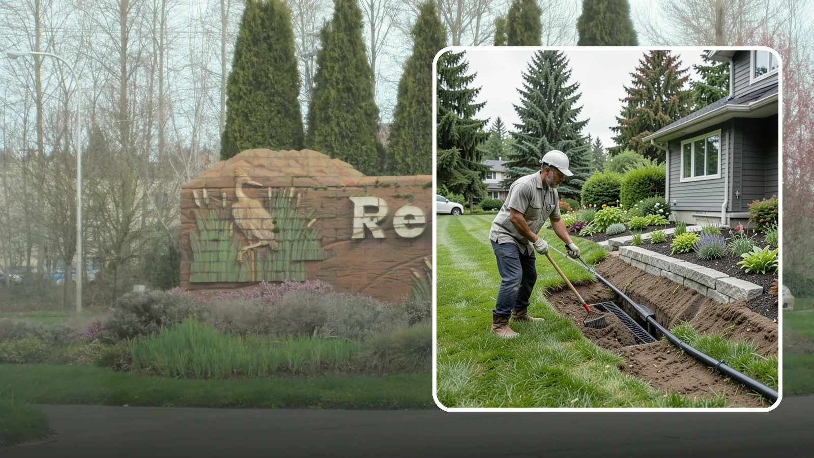 Footing Drain Installation in Renton, King County, WA - We install perimeter footing drains around your foundation to collect subsurface water and keep it away from basement and...
