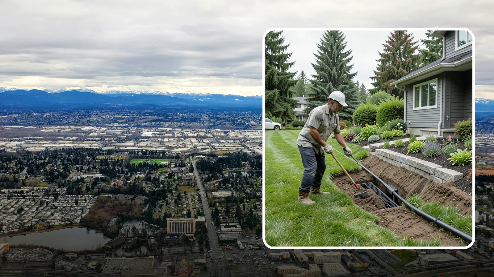 Footing Drain Installation in SeaTac, King County, WA - We install perimeter footing drains around your foundation to collect subsurface water and keep it away from basement and...