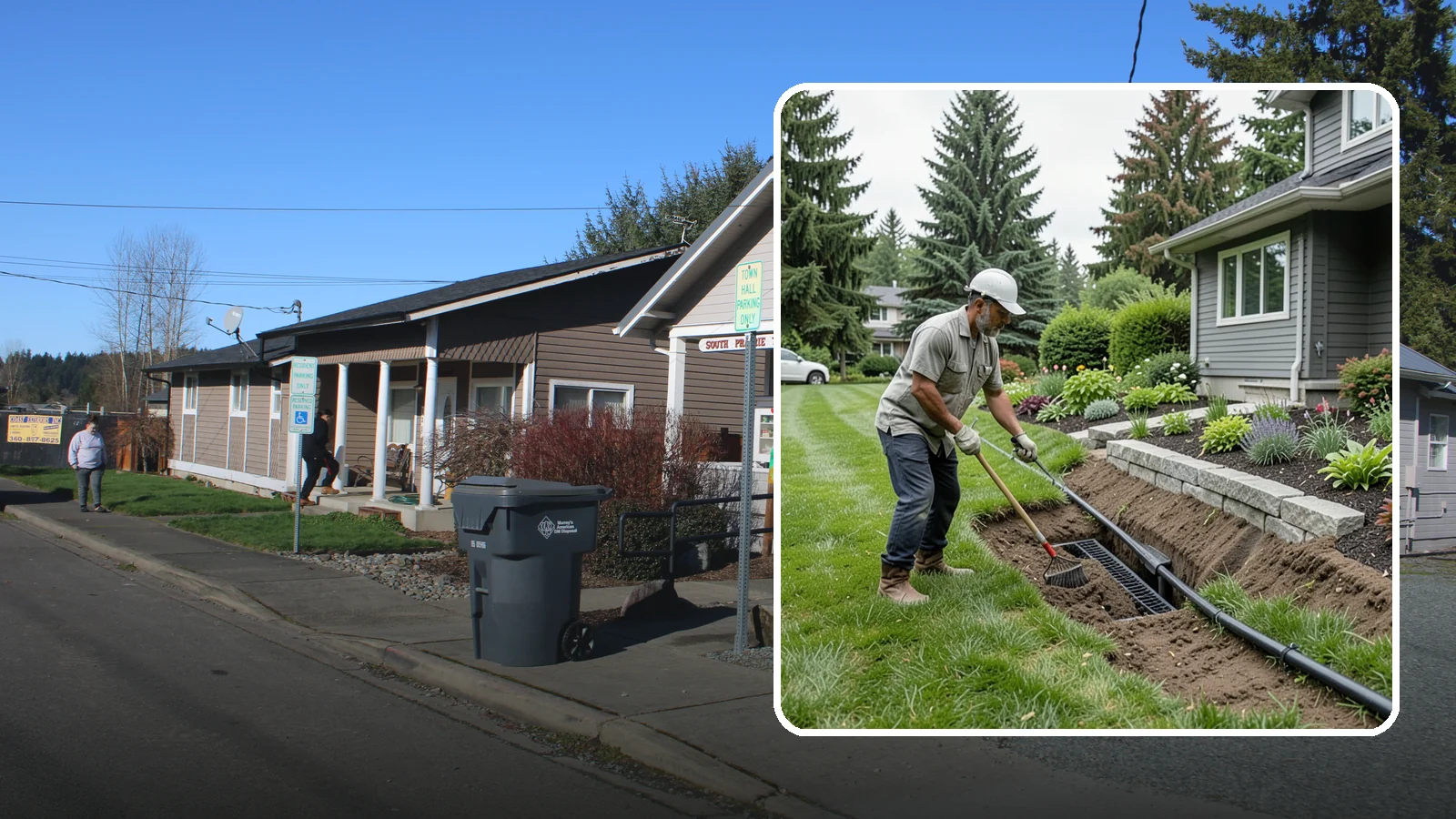 Footing Drain Installation in South Prairie, Pierce County, WA - We install perimeter footing drains around your foundation to collect subsurface water and keep it away from basement and...