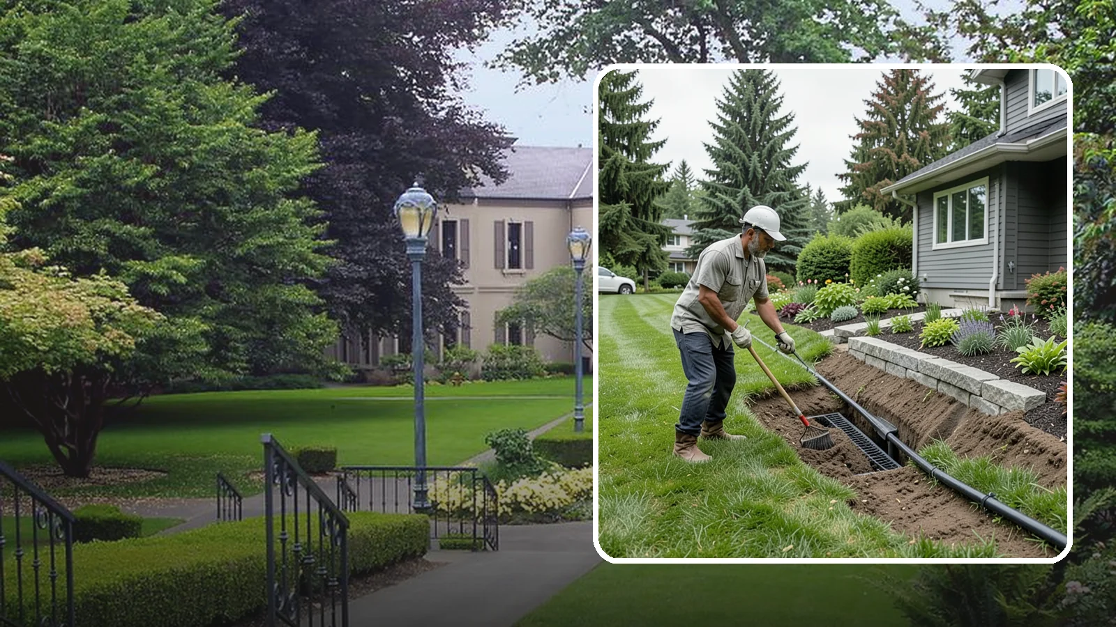 Footing Drain Installation in Woodinville, King County, WA - We install perimeter footing drains around your foundation to collect subsurface water and keep it away from basement and...