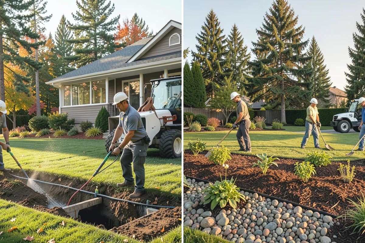 Formal Hedge Trimming in Auburn, King County, WA - Set string lines and reference points for level cuts