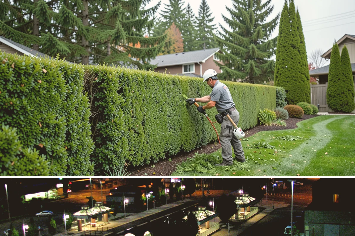 Formal Hedge Trimming in Auburn, King County, WA - Shape in late spring and again in mid-to-late summer to keep formal lines crisp through the growing season.