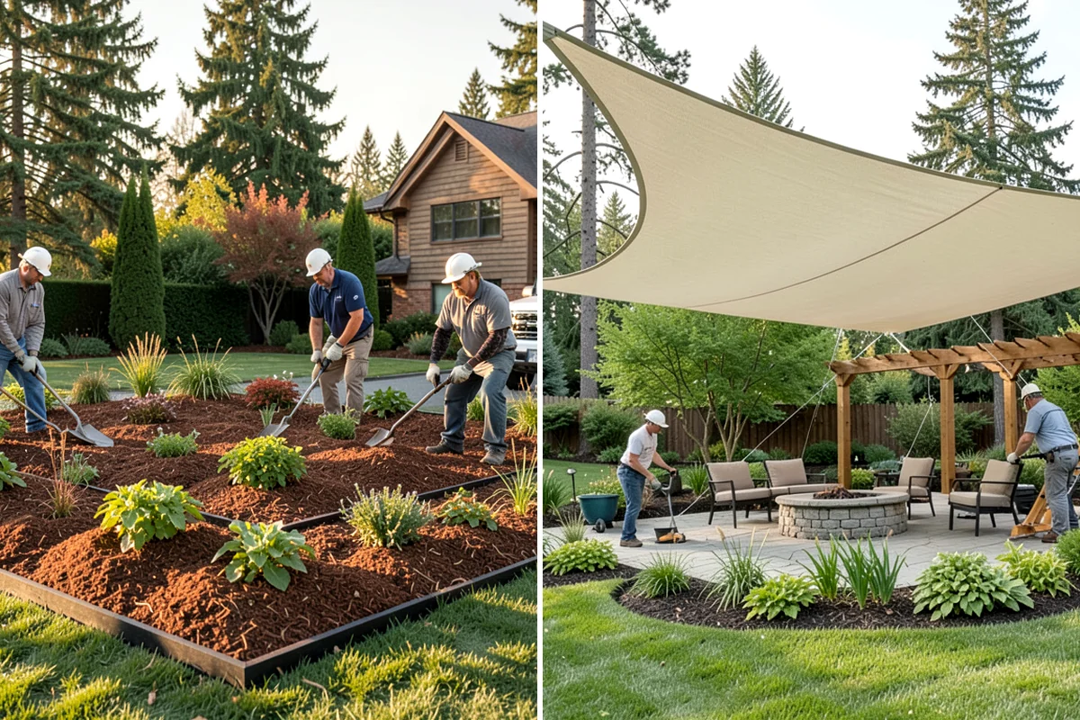Formal Hedge Trimming in Enumclaw, King County, WA - Set string lines and reference points for level cuts