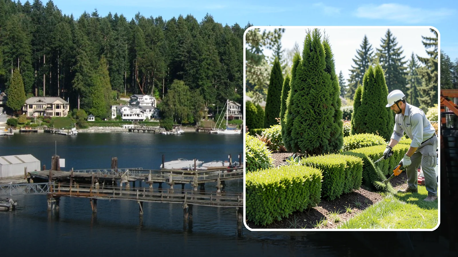 Formal Hedge Trimming in Gig Harbor, Pierce County, WA - Precision formal hedge trimming that delivers the crisp, level lines and sharp geometry a manicured landscape demands.