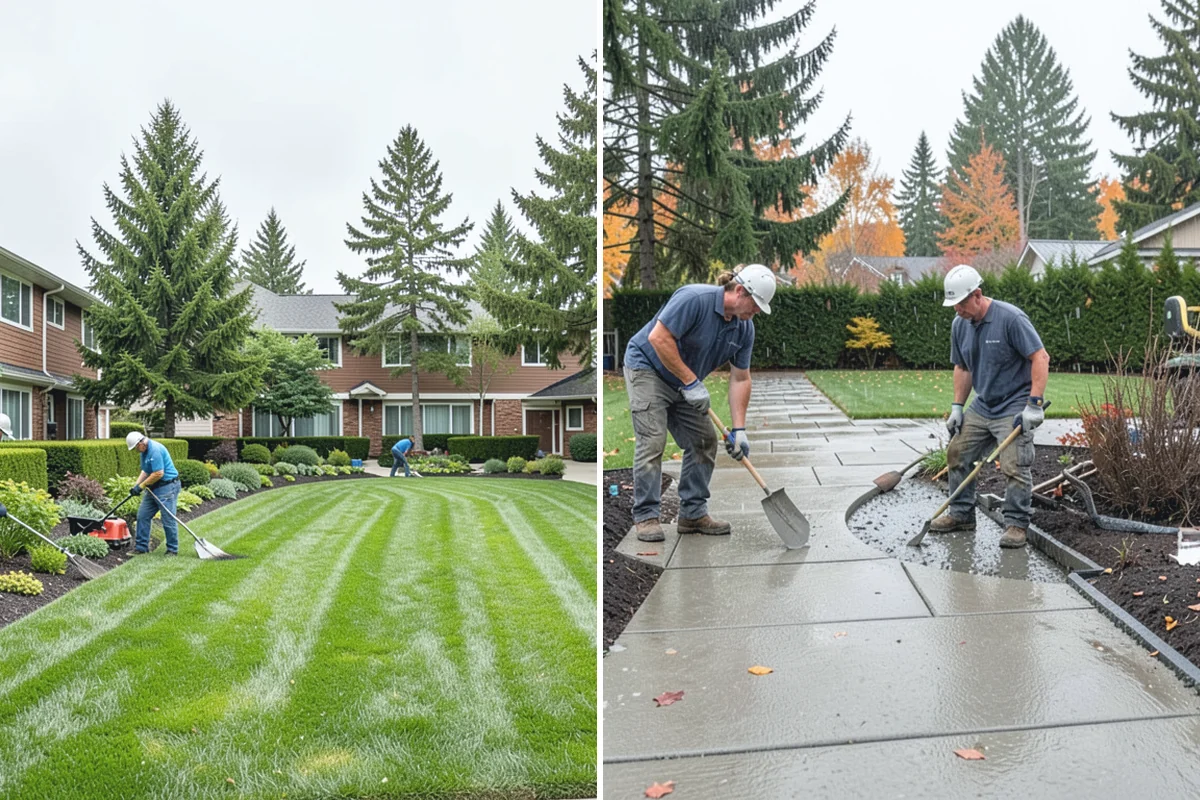 Formal Hedge Trimming in Gold Bar, Snohomish County, WA - Set string lines and reference points for level cuts