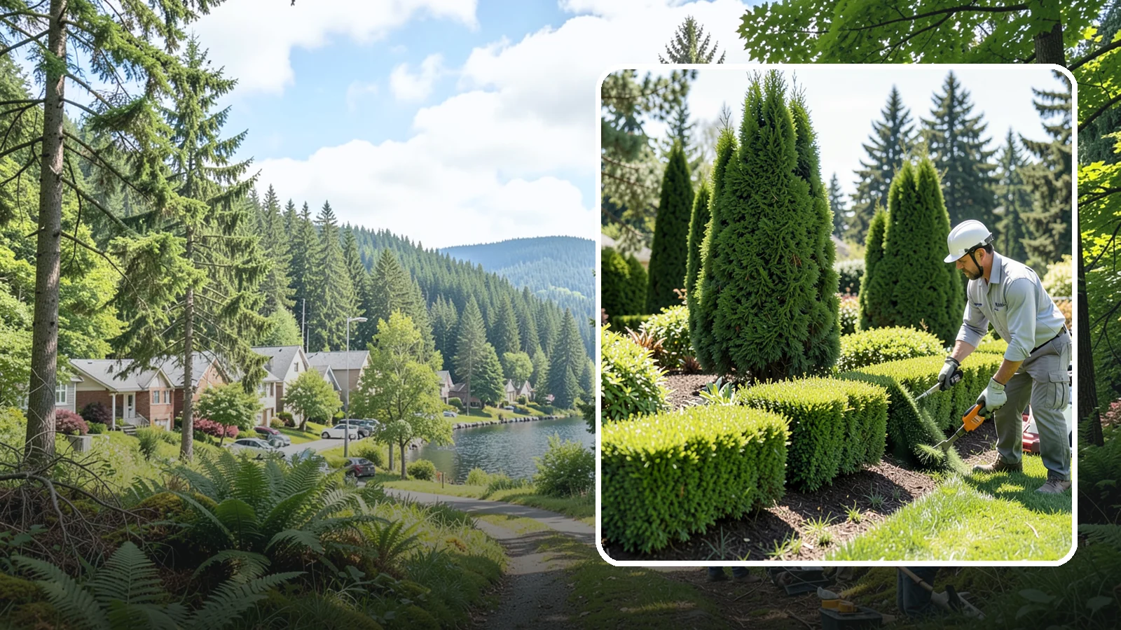 Formal Hedge Trimming in Lake Forest Park, King County, WA - Precision formal hedge trimming that delivers the crisp, level lines and sharp geometry a manicured landscape demands.