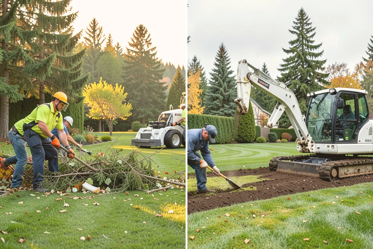 Formal Hedge Trimming in Lynnwood, Snohomish County, WA - Set string lines and reference points for level cuts