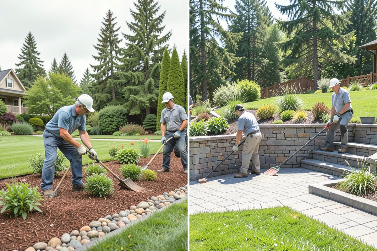 Formal Hedge Trimming in North Bend, King County, WA - Set string lines and reference points for level cuts
