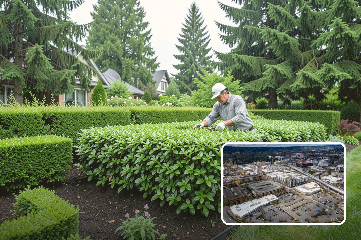 Formal Hedge Trimming in Redmond, King County, WA - Delivers crisp, level, geometric lines