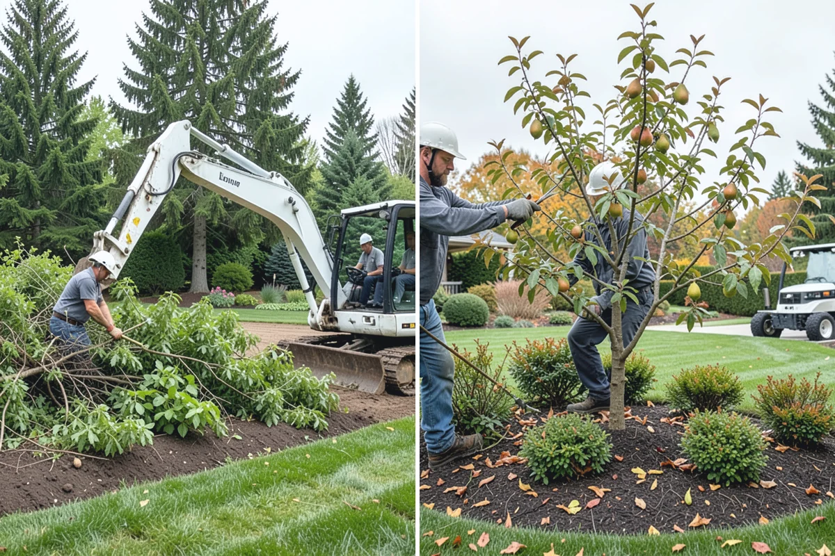 Formal Hedge Trimming in South Prairie, Pierce County, WA - Set string lines and reference points for level cuts