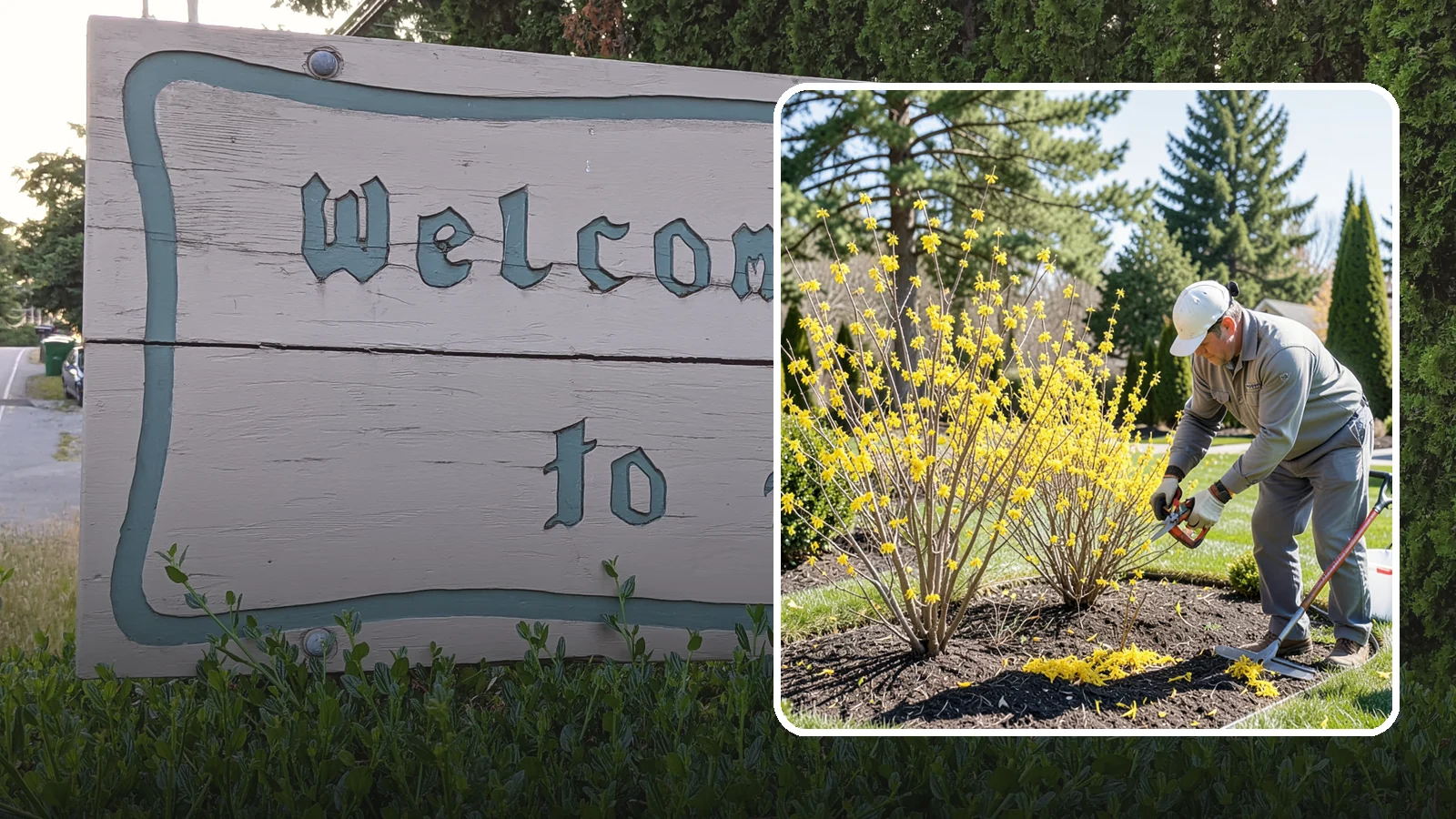 Forsythia Pruning in Brier, Snohomish County, WA - Post-bloom renewal pruning of forsythia to remove old canes, control size, and protect next spring's golden flowers.