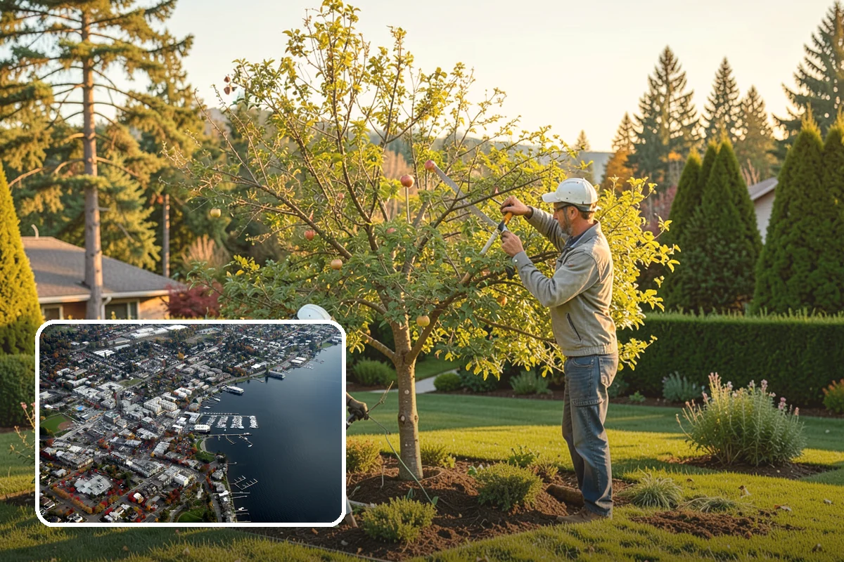 Forsythia Pruning in Kirkland, King County, WA - Protects next spring's golden blooms by pruning right after flowering
