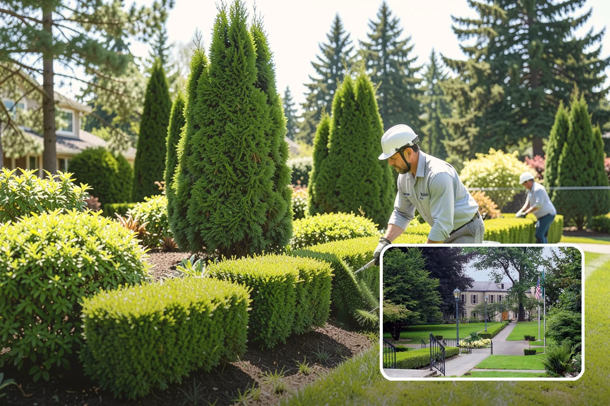 Forsythia Pruning in Woodinville, King County, WA - Protects next spring's golden blooms by pruning right after flowering