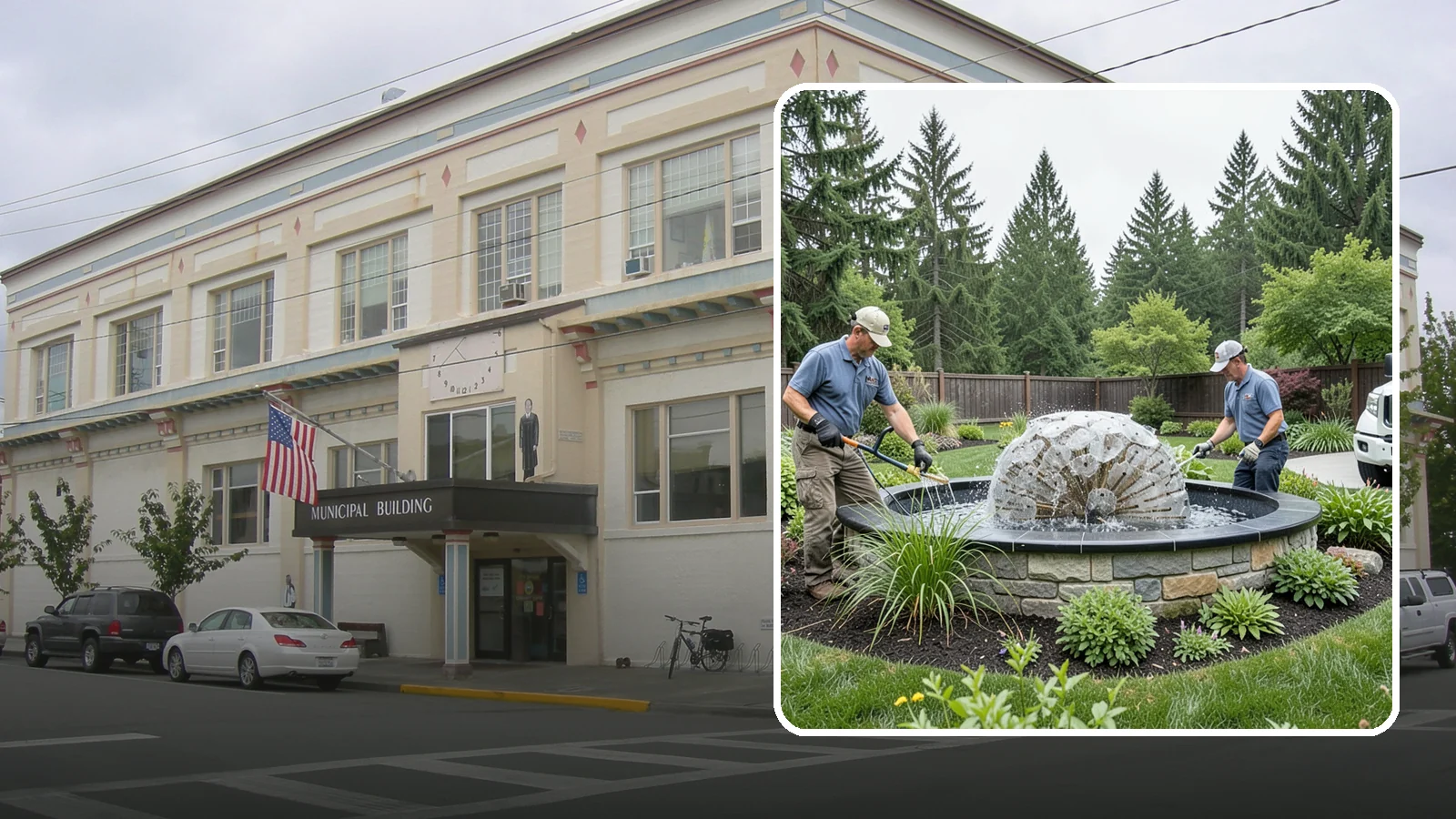 Fountain Installation in Anacortes, Skagit County, WA - Elegant fountains - from bubbling rocks to formal tiers - that add a compact, low-maintenance water accent.