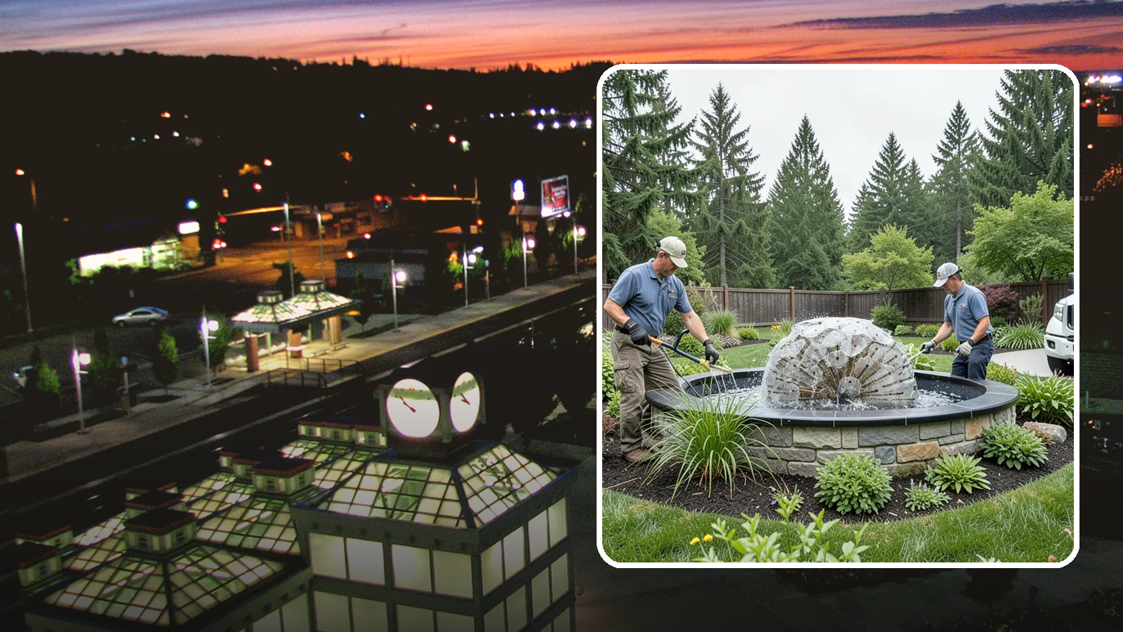 Fountain Installation in Auburn, King County, WA - Elegant fountains - from bubbling rocks to formal tiers - that add a compact, low-maintenance water accent.