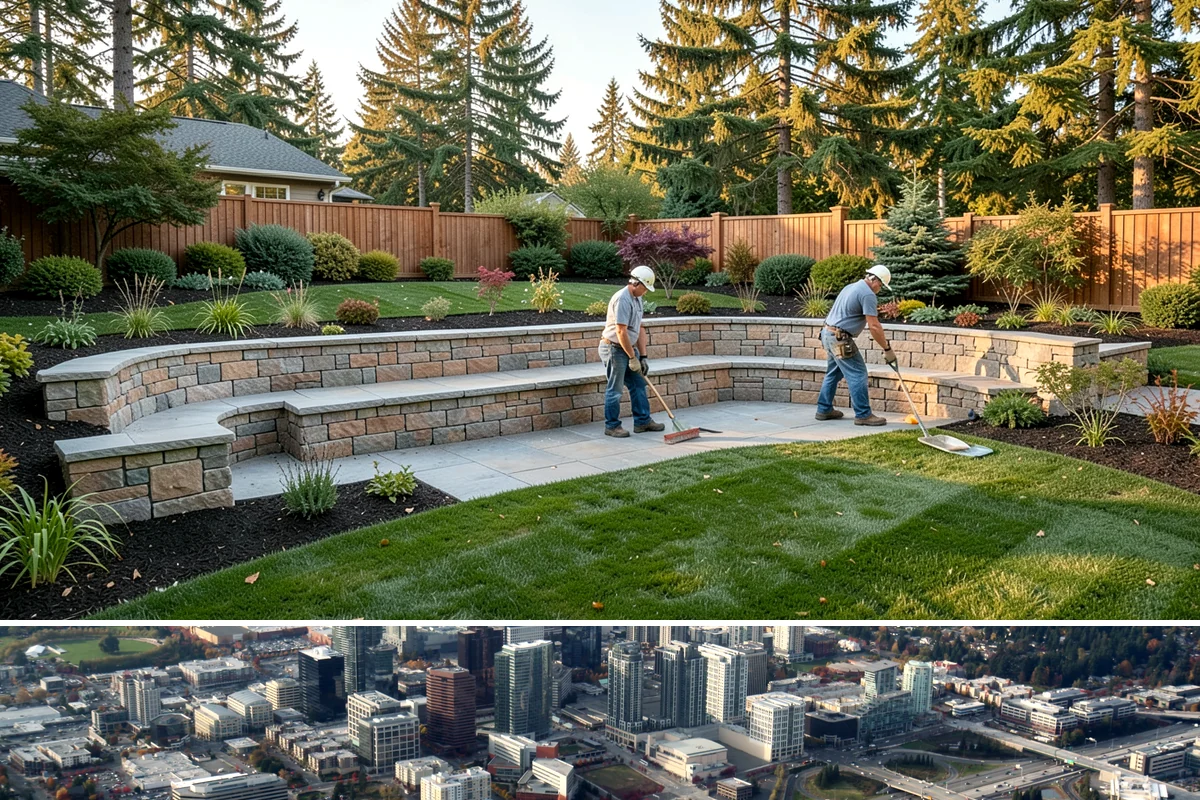 Fountain Installation in Bellevue, King County, WA - Best installed spring through fall.