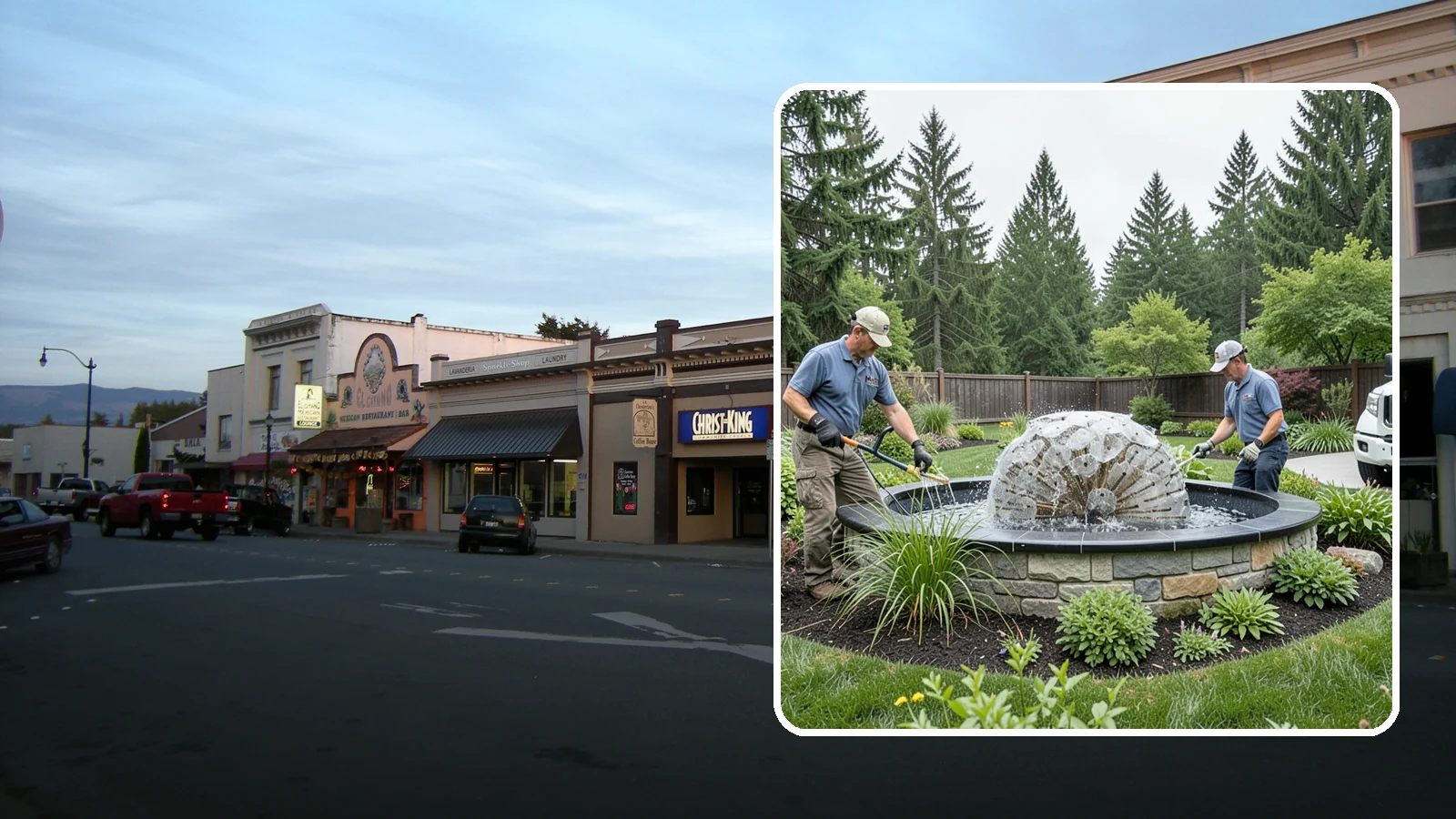 Fountain Installation in Burlington, Skagit County, WA - Elegant fountains - from bubbling rocks to formal tiers - that add a compact, low-maintenance water accent.