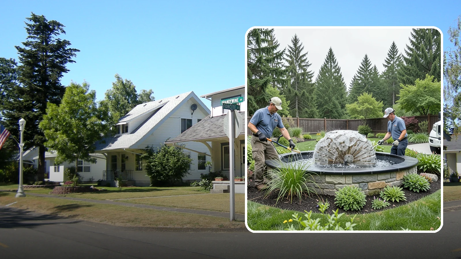 Fountain Installation in DuPont, Pierce County, WA - Elegant fountains - from bubbling rocks to formal tiers - that add a compact, low-maintenance water accent.