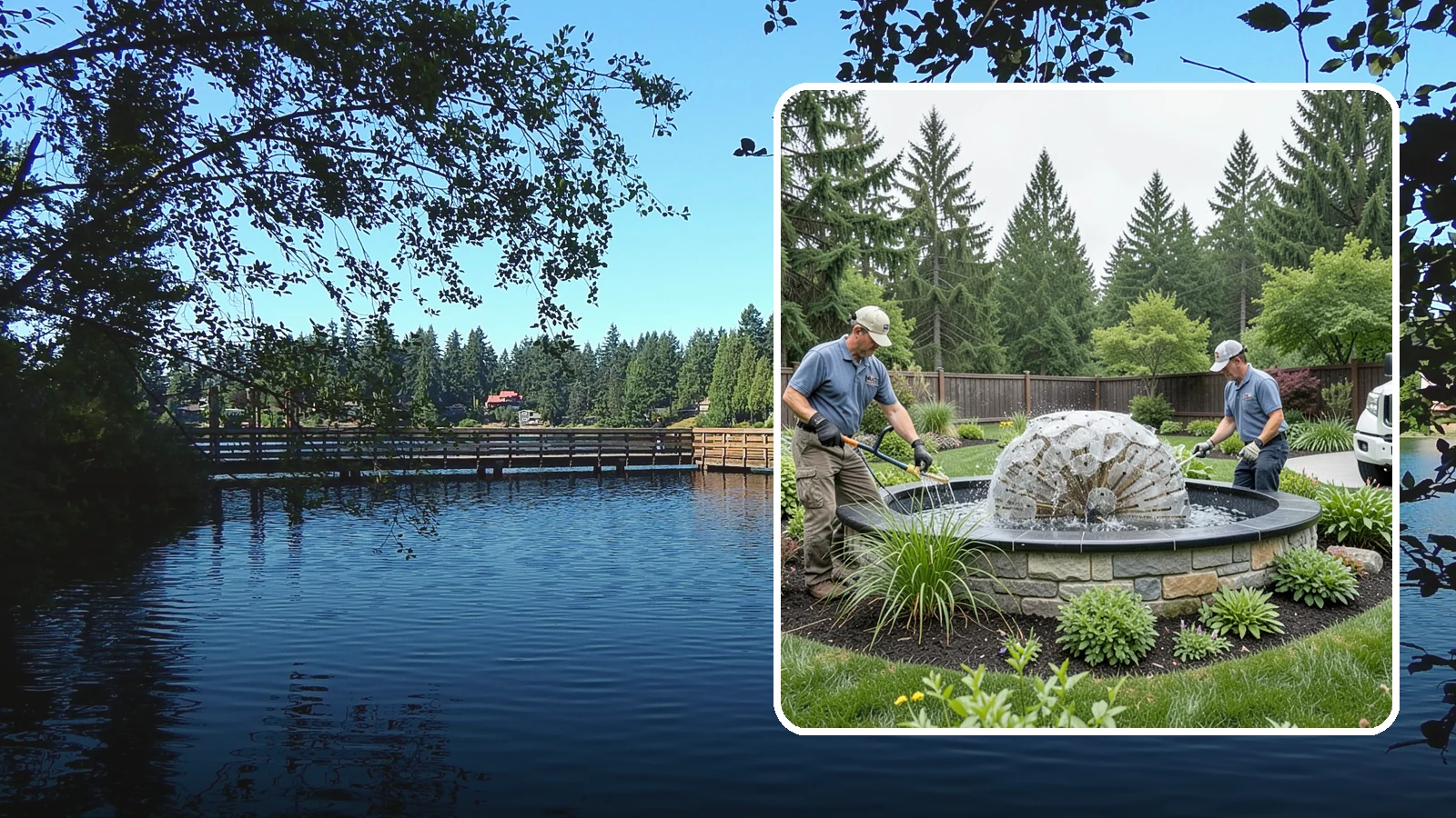 Fountain Installation in Federal Way, King County, WA - Elegant fountains - from bubbling rocks to formal tiers - that add a compact, low-maintenance water accent.