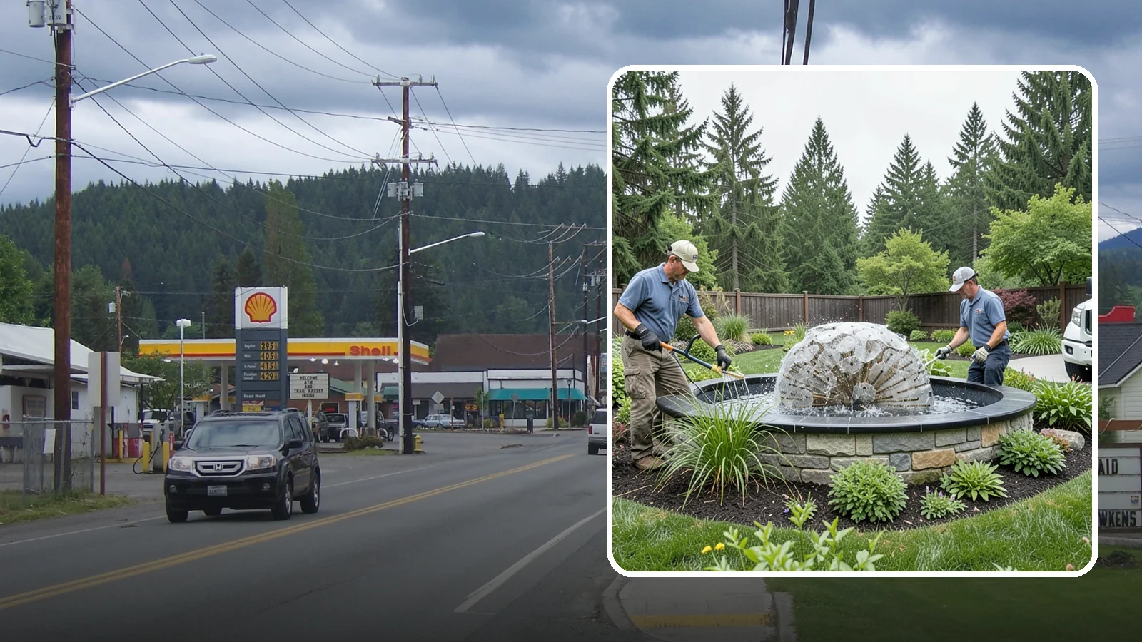 Fountain Installation in Granite Falls, Snohomish County, WA - Elegant fountains - from bubbling rocks to formal tiers - that add a compact, low-maintenance water accent.