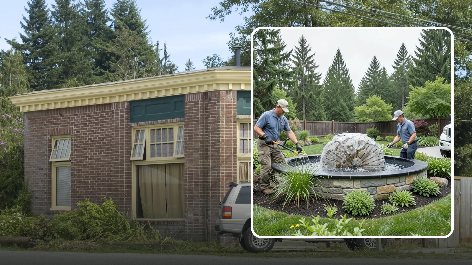 Fountain Installation in Hamilton, Skagit County, WA - Elegant fountains - from bubbling rocks to formal tiers - that add a compact, low-maintenance water accent.