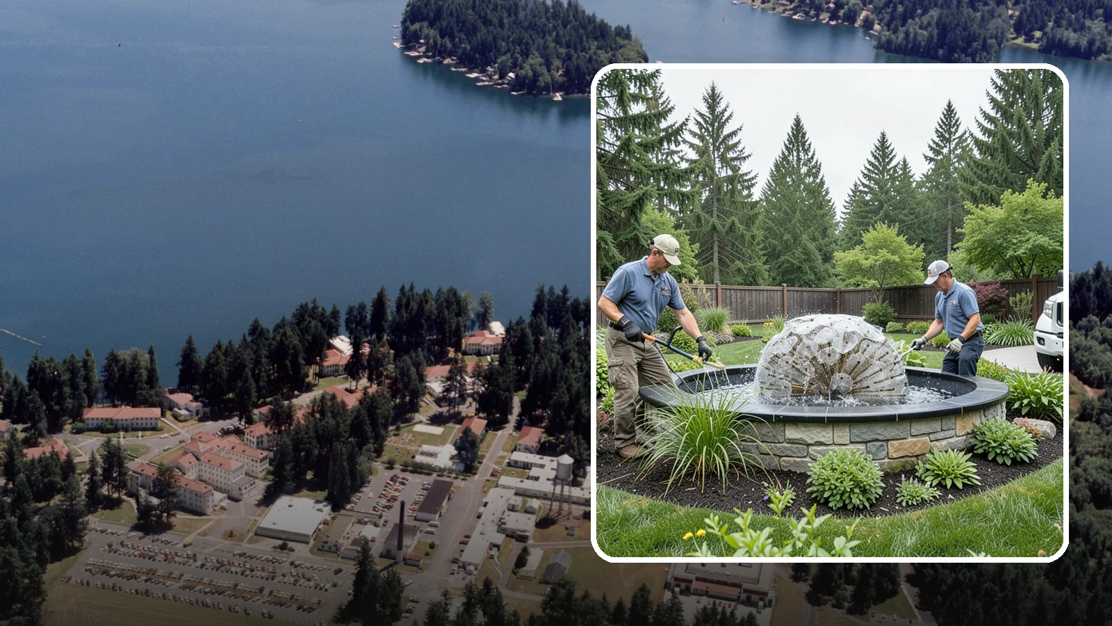 Fountain Installation in Lakewood, Pierce County, WA - Elegant fountains - from bubbling rocks to formal tiers - that add a compact, low-maintenance water accent.