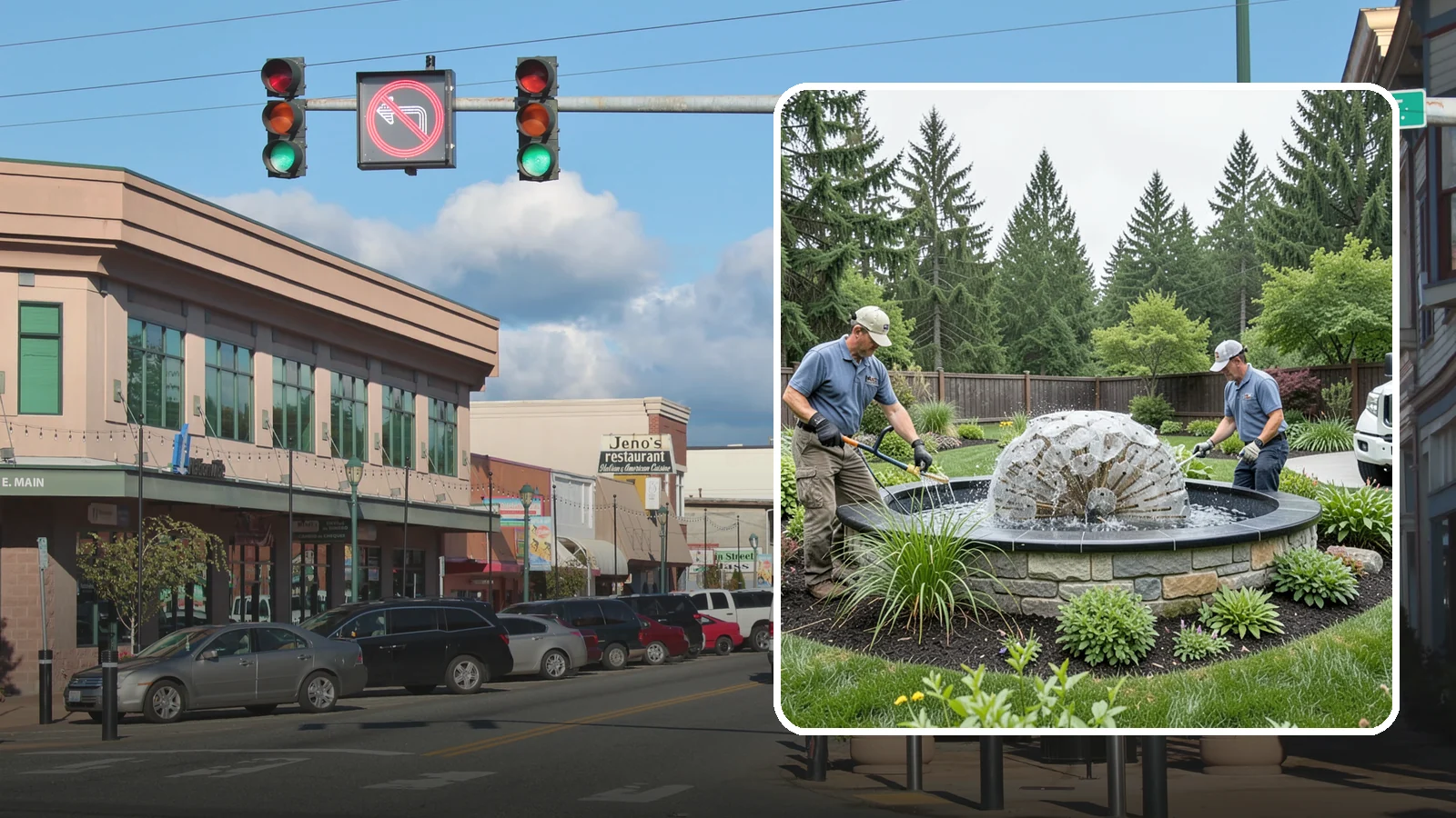 Fountain Installation in Monroe, Snohomish County, WA - Elegant fountains - from bubbling rocks to formal tiers - that add a compact, low-maintenance water accent.