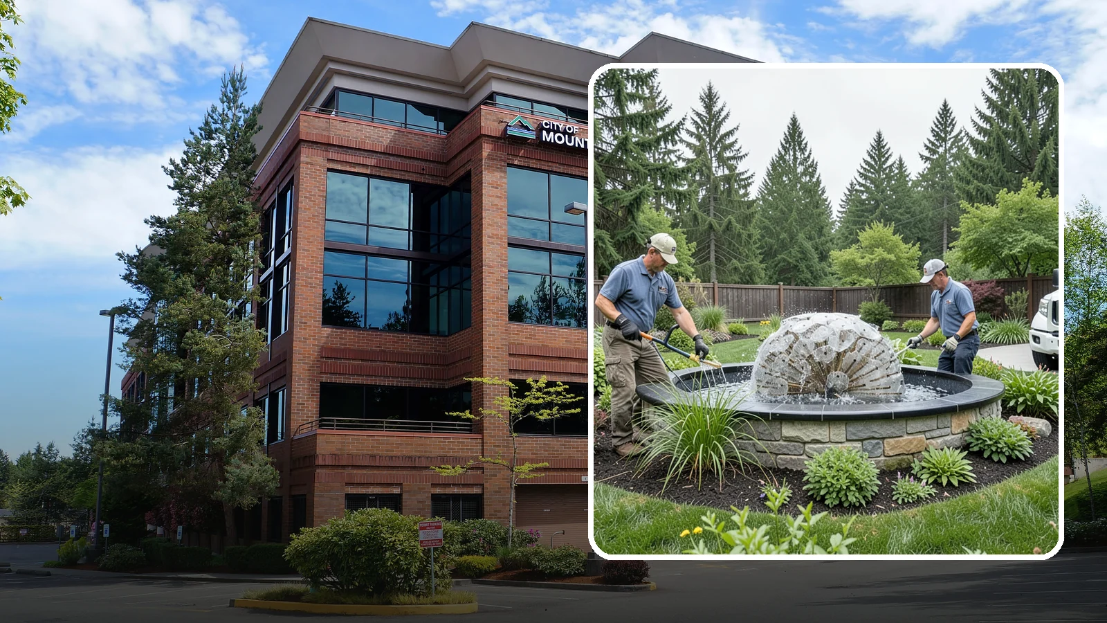 Fountain Installation in Mountlake Terrace, Snohomish County, WA - Elegant fountains - from bubbling rocks to formal tiers - that add a compact, low-maintenance water accent.