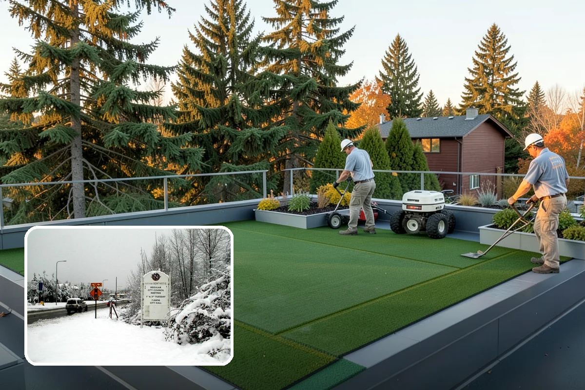 Fountain Installation in Newcastle, King County, WA - Compact water accent for any space