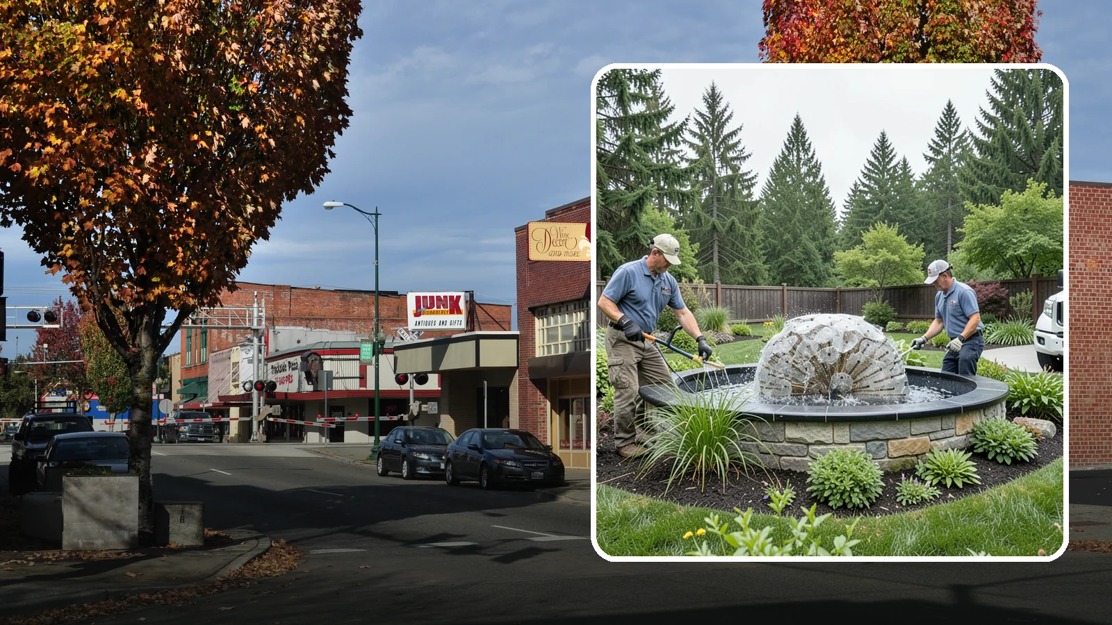 Fountain Installation in Puyallup, Pierce County, WA - Elegant fountains - from bubbling rocks to formal tiers - that add a compact, low-maintenance water accent.