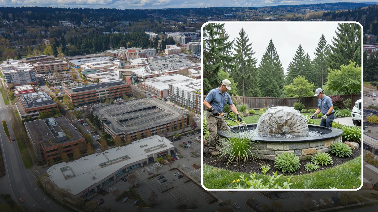 Fountain Installation in Redmond, King County, WA - Elegant fountains - from bubbling rocks to formal tiers - that add a compact, low-maintenance water accent.