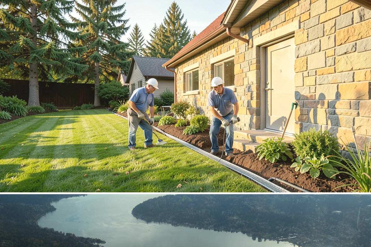 Fountain Installation in Sammamish, King County, WA - Best installed spring through fall.