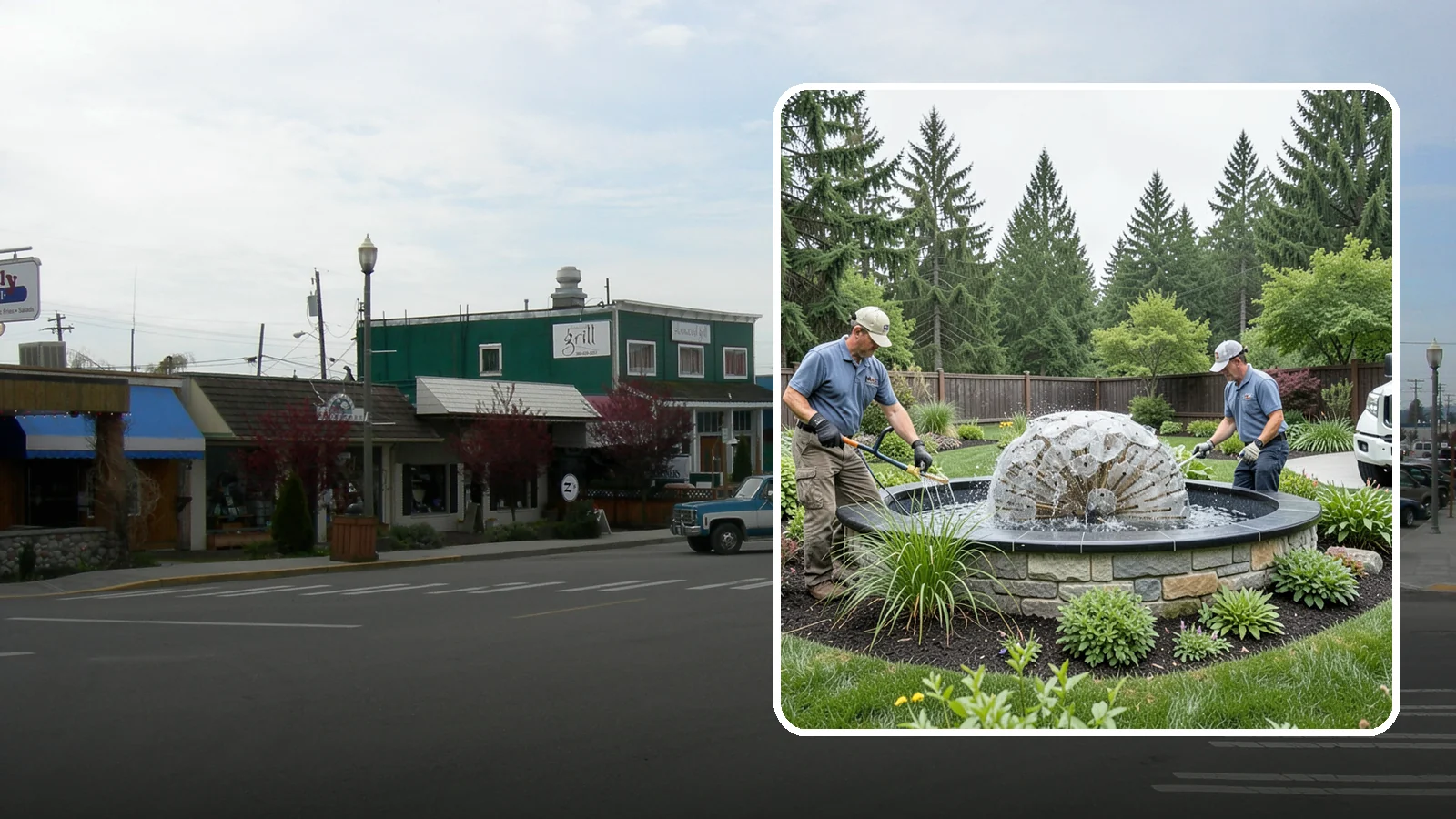 Fountain Installation in Stanwood, Snohomish County, WA - Elegant fountains - from bubbling rocks to formal tiers - that add a compact, low-maintenance water accent.
