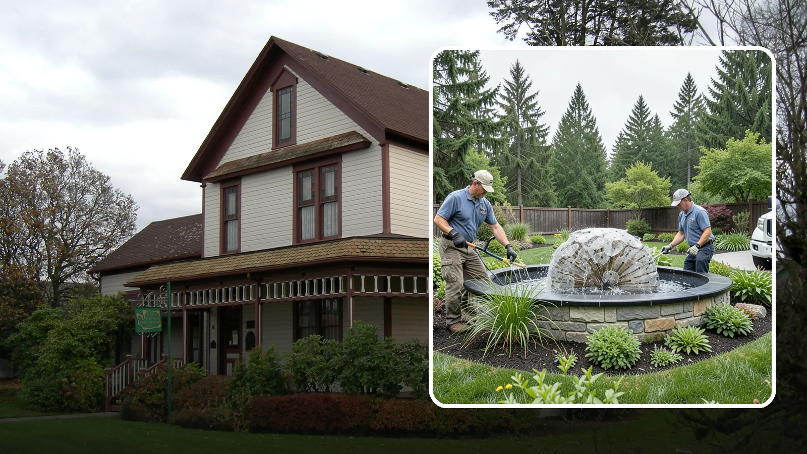 Fountain Installation in Sumner, Pierce County, WA - Elegant fountains - from bubbling rocks to formal tiers - that add a compact, low-maintenance water accent.