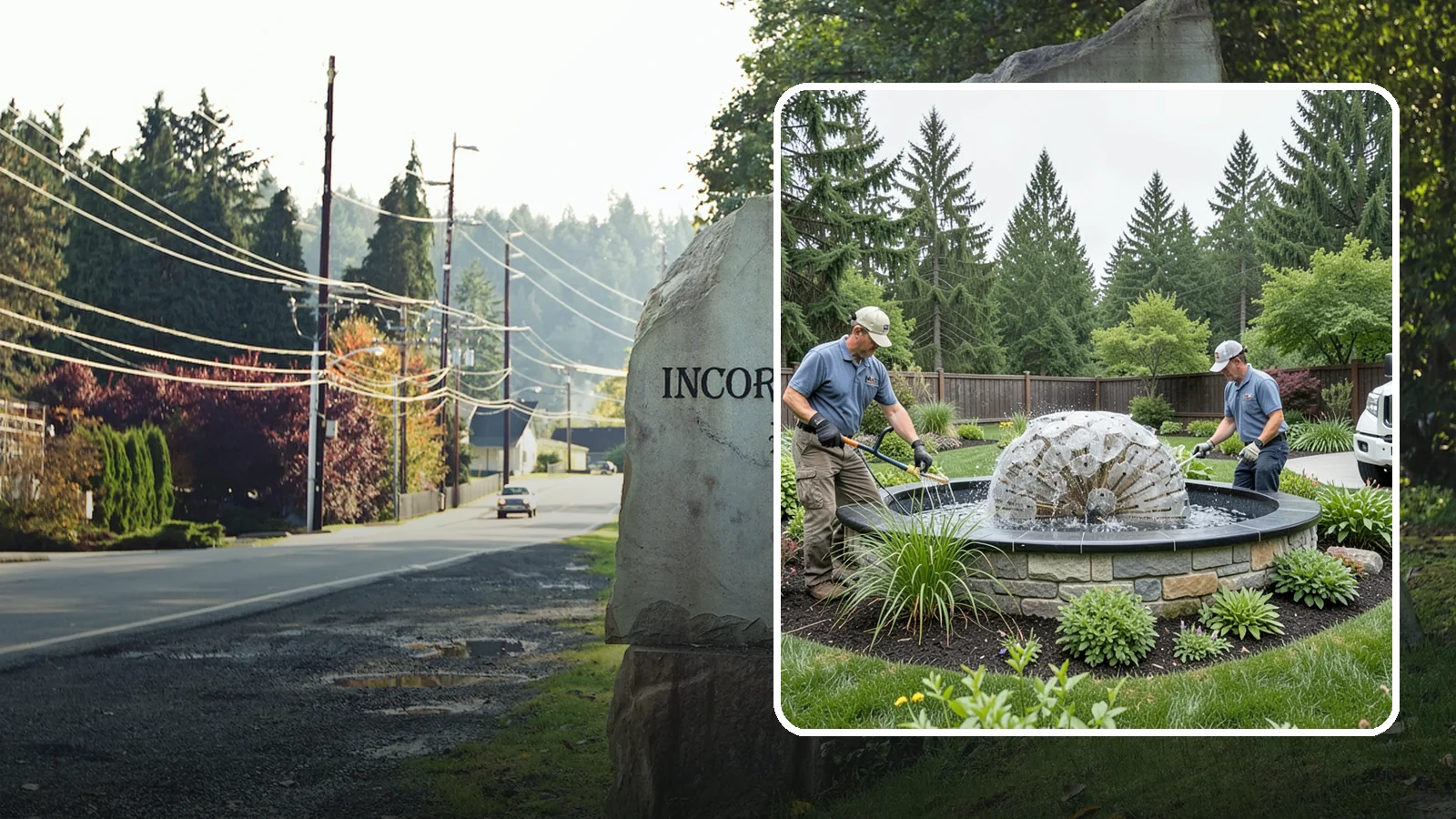 Fountain Installation in Wilkeson, Pierce County, WA - Elegant fountains - from bubbling rocks to formal tiers - that add a compact, low-maintenance water accent.