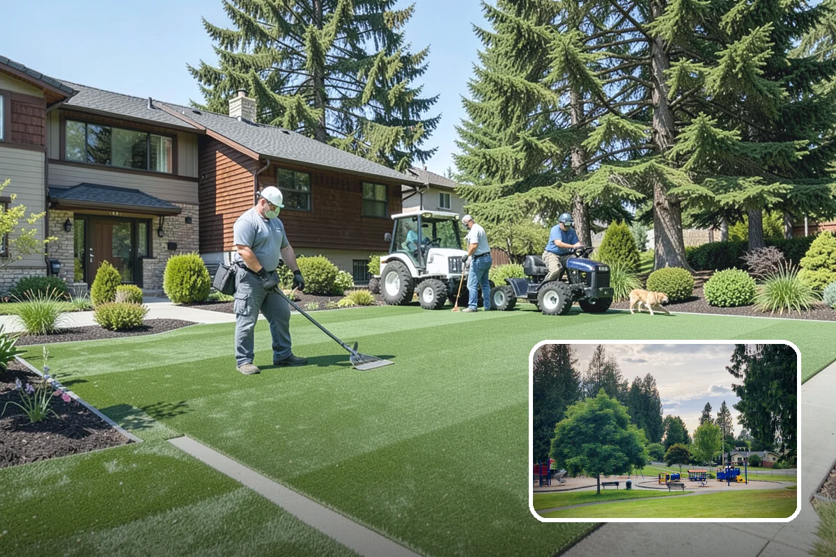 French Drain Installation in Bonney Lake, Pierce County, WA - Solves chronic soggy and wet areas